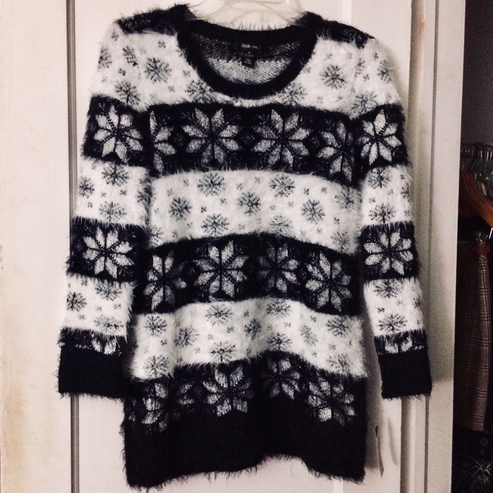 Fuzzy winter christmas holiday sweater